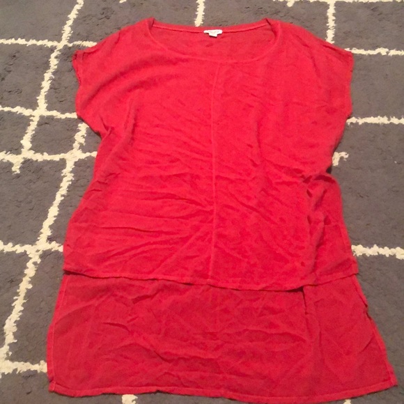 Splendid dark pink high/low tunic-medium - Picture 3 of 4